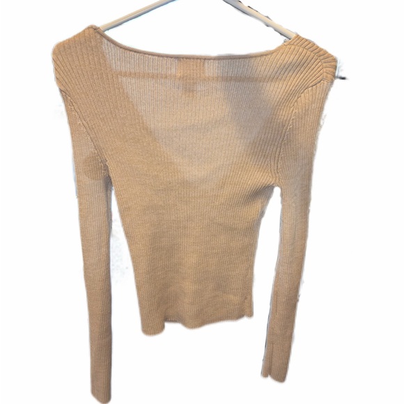 H&M Beige Ribbed Knit Top - Picture 2 of 4